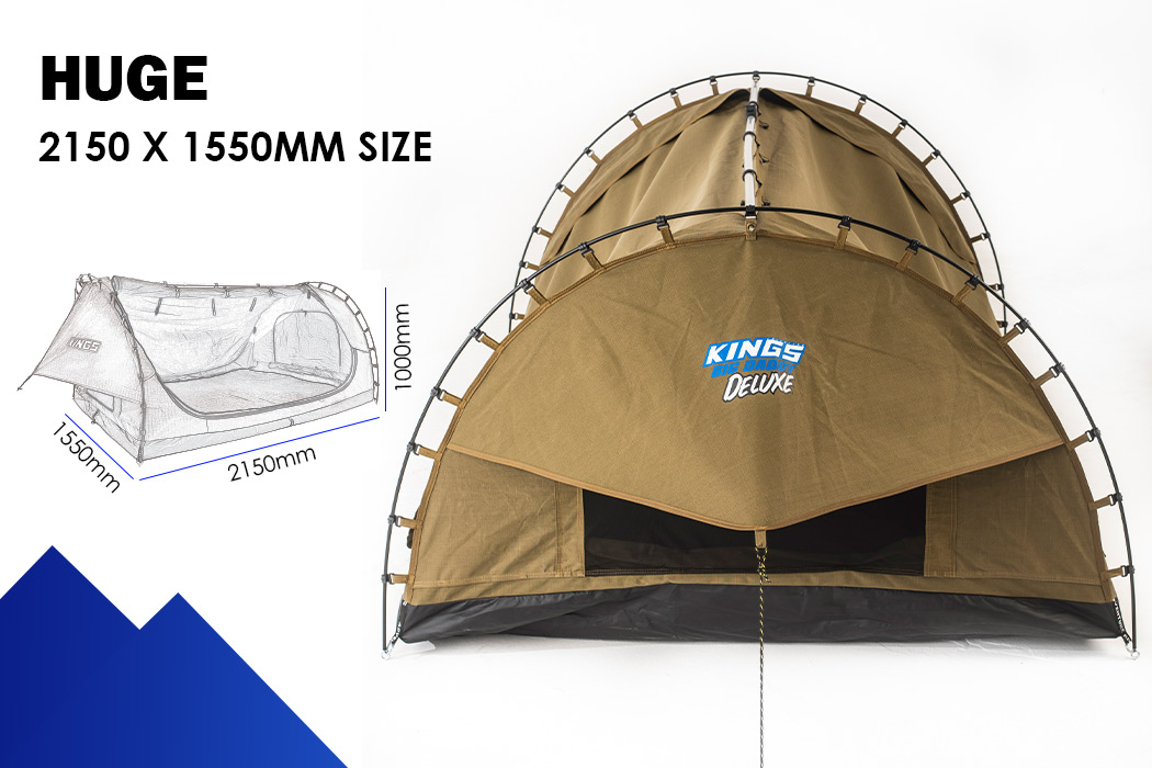 Kings Big Daddy Deluxe Double Swag 4WD Camping Tent 400gsm Canvas 70mm